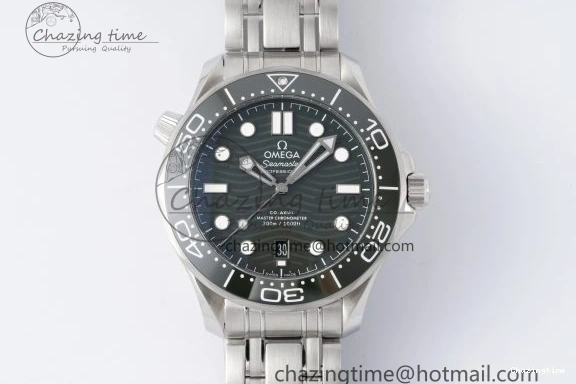 0123 Seamaster Diver 300M ZF 1:1 Best Edition Green Ceramic Green Dial on SS Bracelet A BestValue 7825